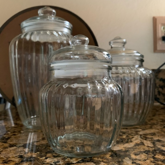 Accents Vintage 3 Piece Glass Jars With Lid Poshmark